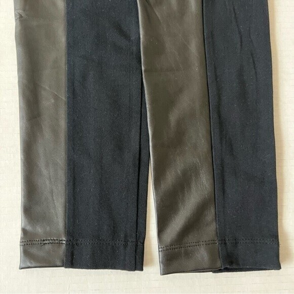 NWOT Old Navy Black Leggings With Side Strip Faux Leather SZ Medium - Picture 6 of 8